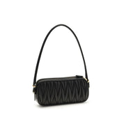 Miu Miu Black Lambskin Shoulder Bags