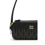 Miu Miu Black Lambskin Shoulder Bags