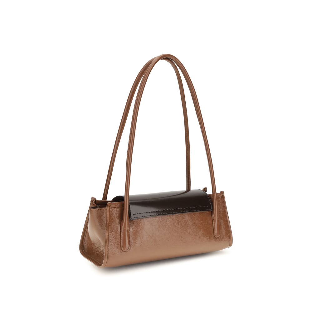 Marni Brown Calf Leather Shoulder Bag