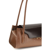Marni Brown Calf Leather Shoulder Bag
