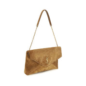 Saint Laurent Beige Suede Shoulder Bag