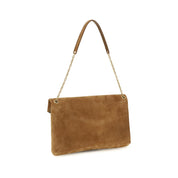 Saint Laurent Beige Suede Shoulder Bag