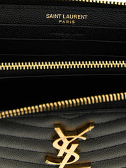 Saint Laurent Black Calfskin Cardholder