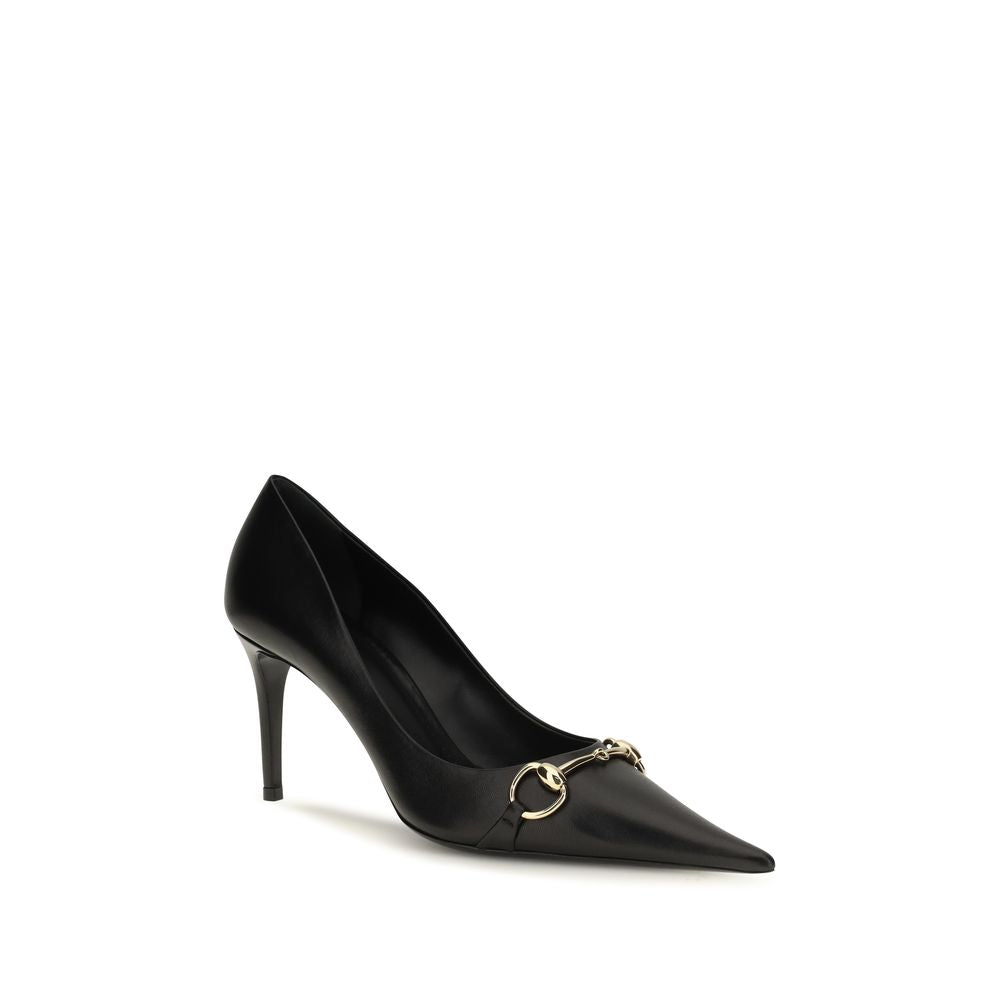 Gucci Black Calf Leather Pumps