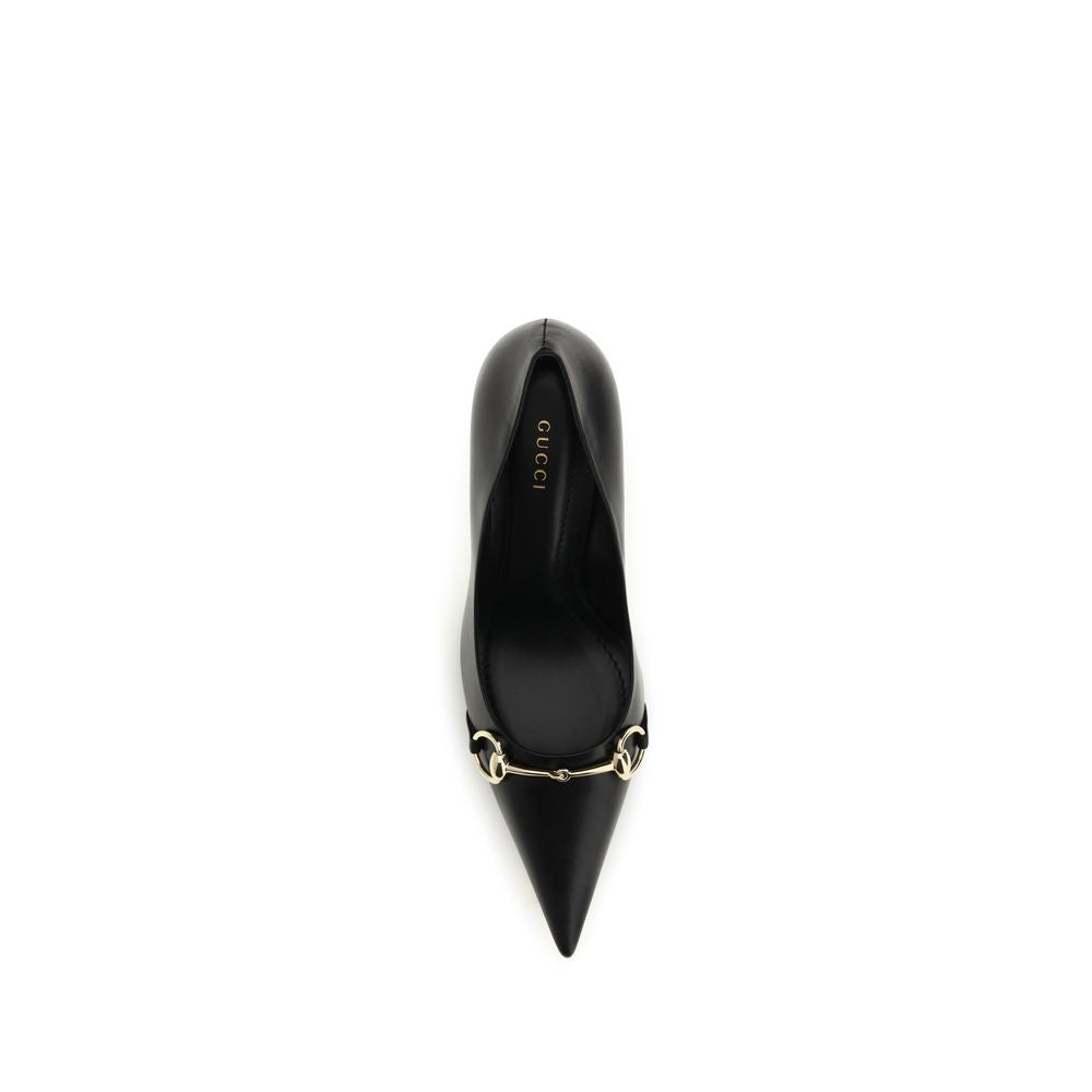 Gucci Black Calf Leather Pumps