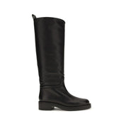 Stuart Weitzman Black Calf Leather Knee-High Boots