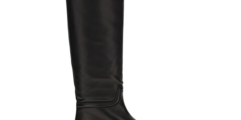 Stuart Weitzman Black Calf Leather Knee-High Boots