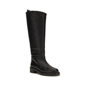 Stuart Weitzman Black Calf Leather Knee-High Boots