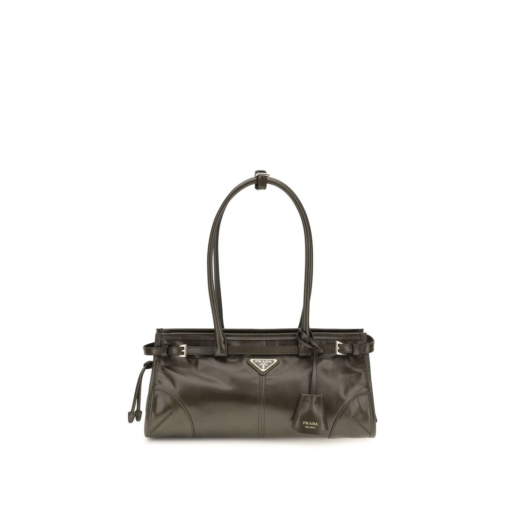 Prada Black Calf Leather Shoulder Bag