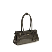 Prada Black Calf Leather Shoulder Bag