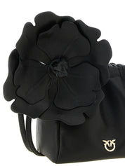 PINKO Black Lambskin Clutch Bag