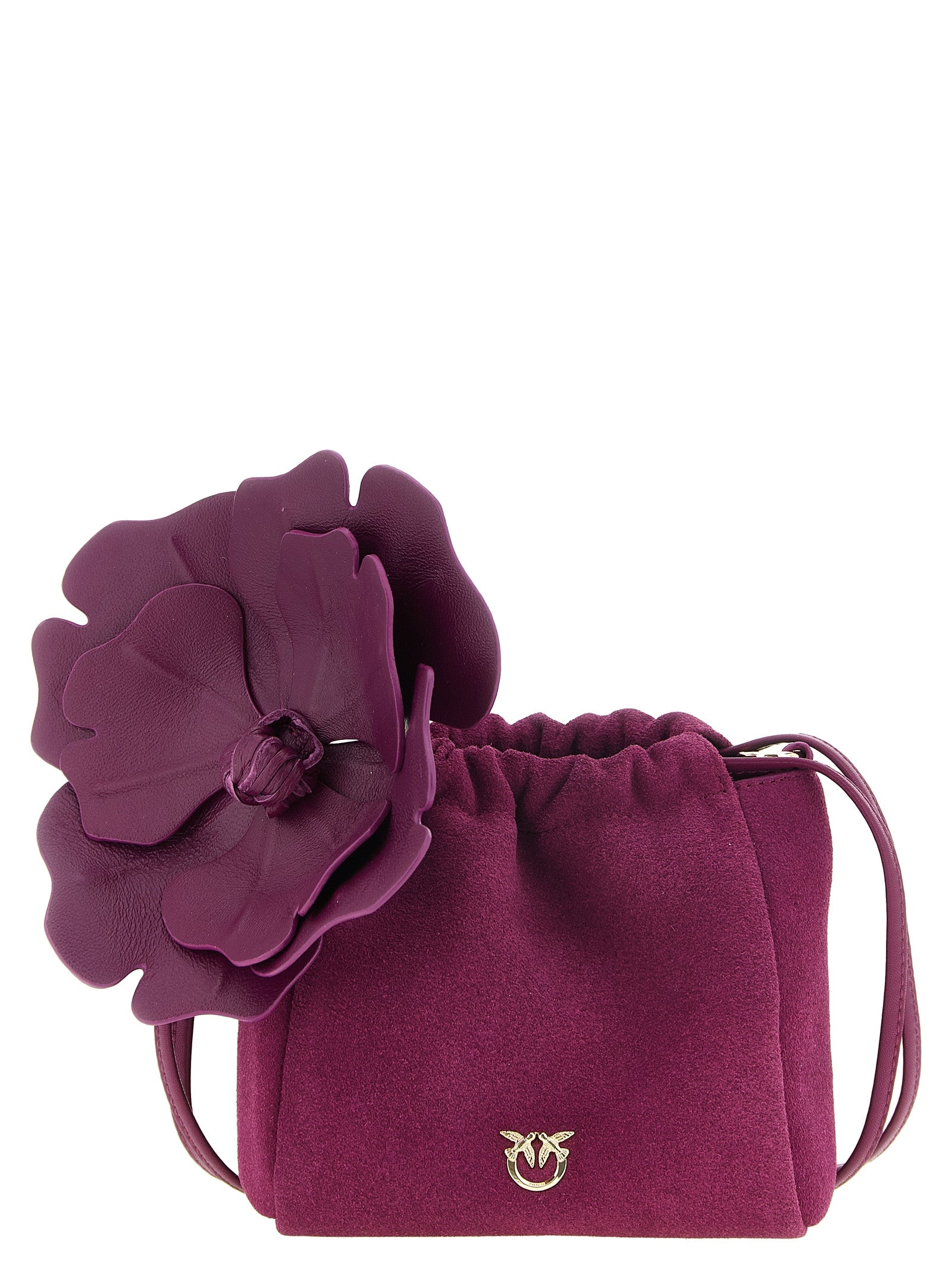 PINKO Plum Purple Lambskin Clutch Bag