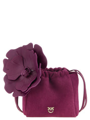 PINKO Plum Purple Lambskin Clutch Bag