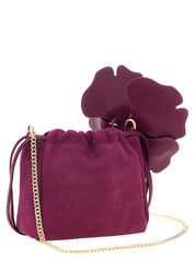 PINKO Plum Purple Lambskin Clutch Bag