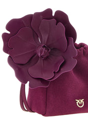 PINKO Plum Purple Lambskin Clutch Bag