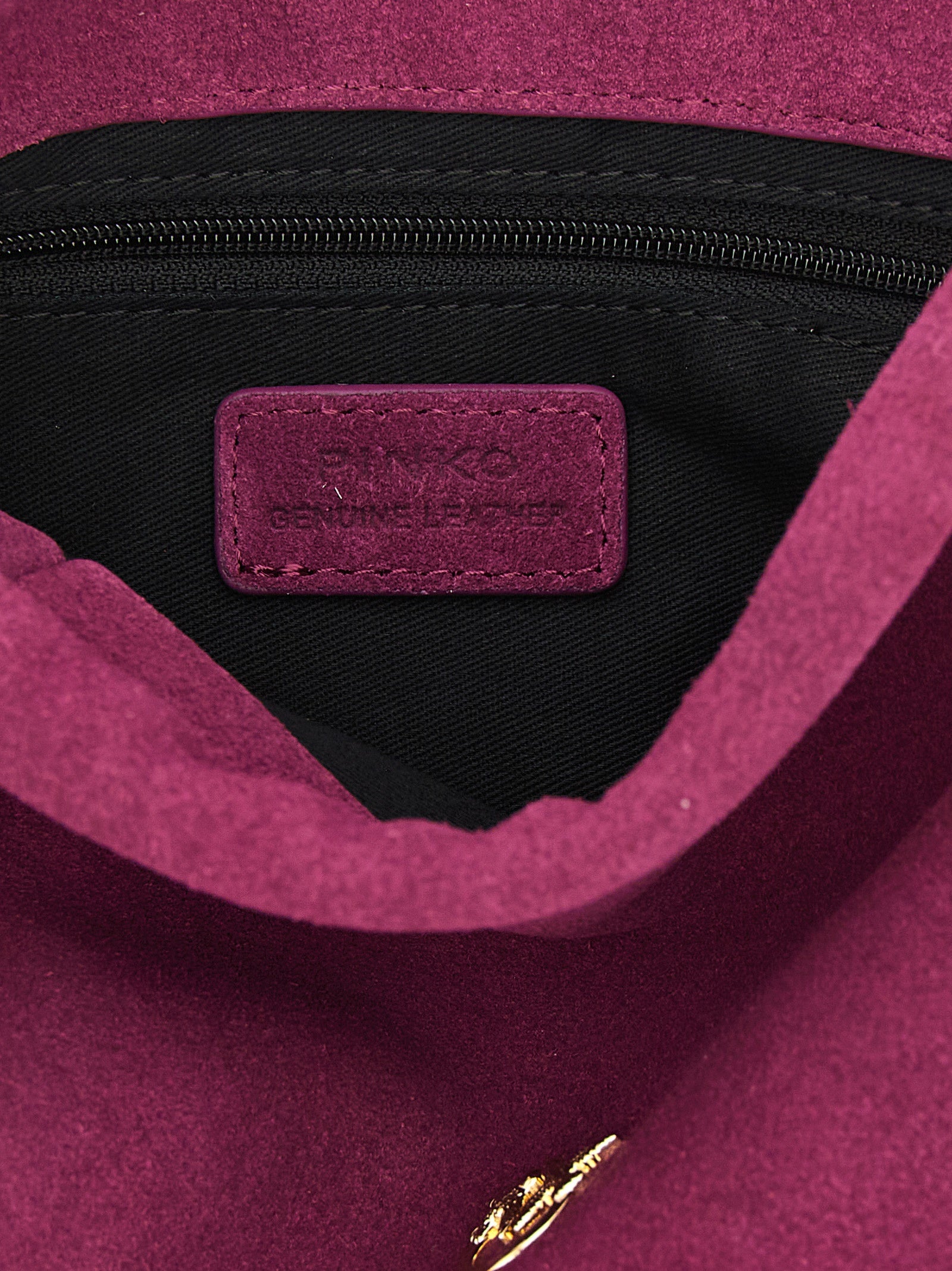 PINKO Plum Purple Lambskin Clutch Bag