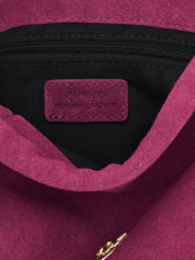 PINKO Plum Purple Lambskin Clutch Bag