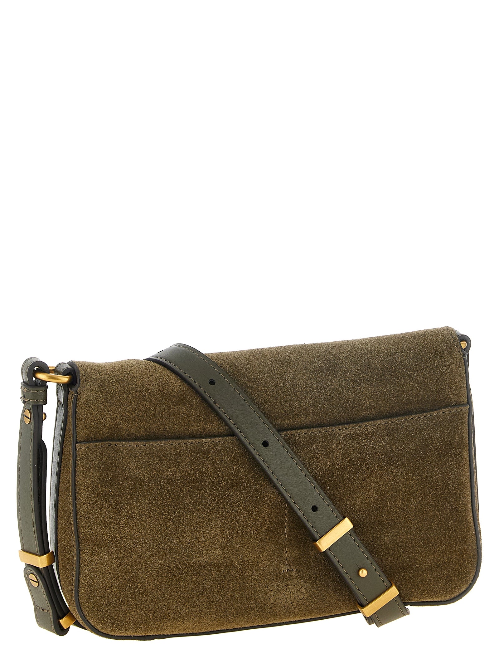 PINKO Green Calfskin Crossbody Bag