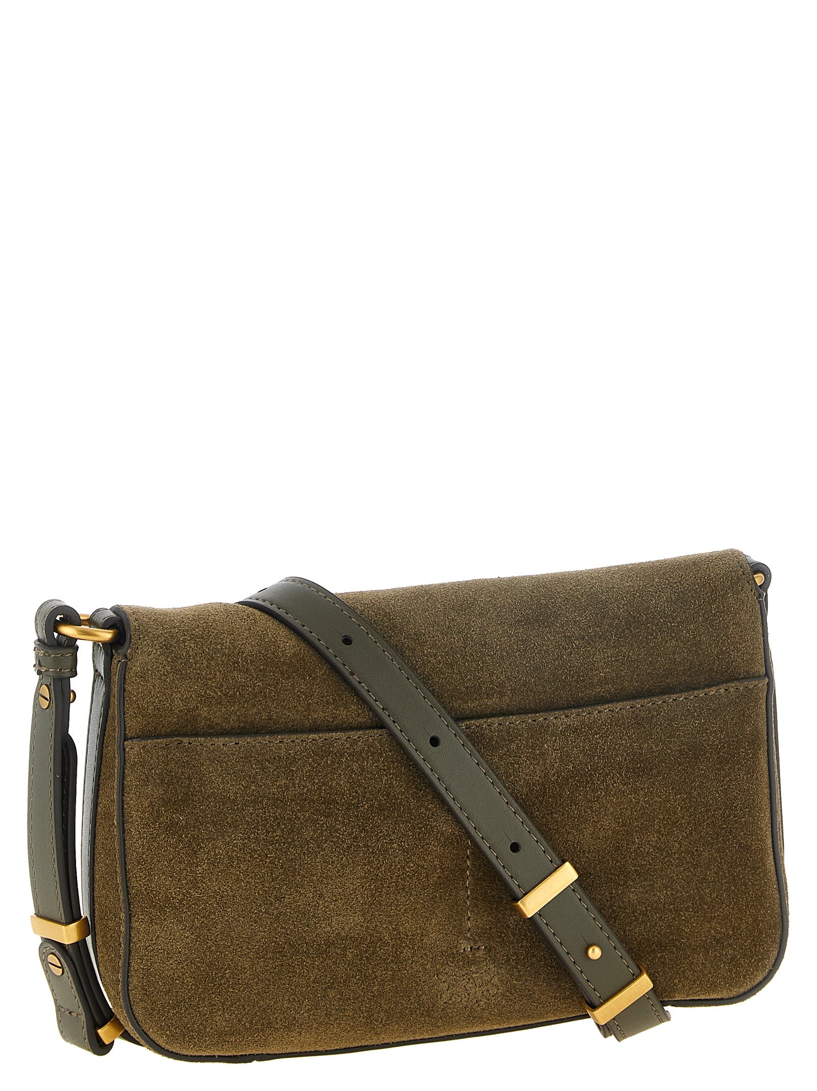 PINKO Green Calfskin Crossbody Bag