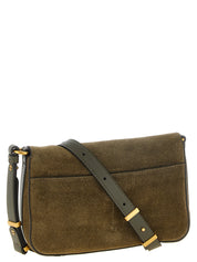 PINKO Green Calfskin Crossbody Bag