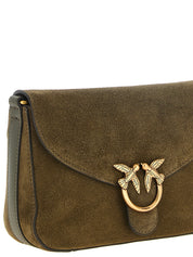 PINKO Green Calfskin Crossbody Bag