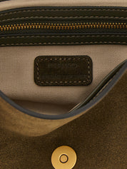 PINKO Green Calfskin Crossbody Bag