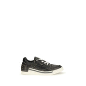 Fendi Black Calf Leather Low Top Sneakers
