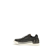Fendi Black Calf Leather Low Top Sneakers