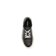 Fendi Black Calf Leather Low Top Sneakers