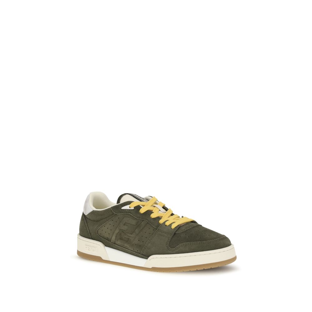 Fendi Bicolor Suede Low Top Sneakers