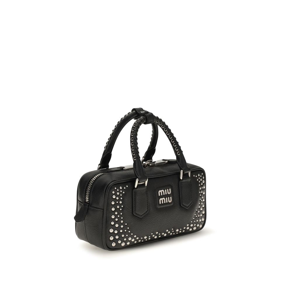 Miu Miu Black Calf Leather Shoulder Bag