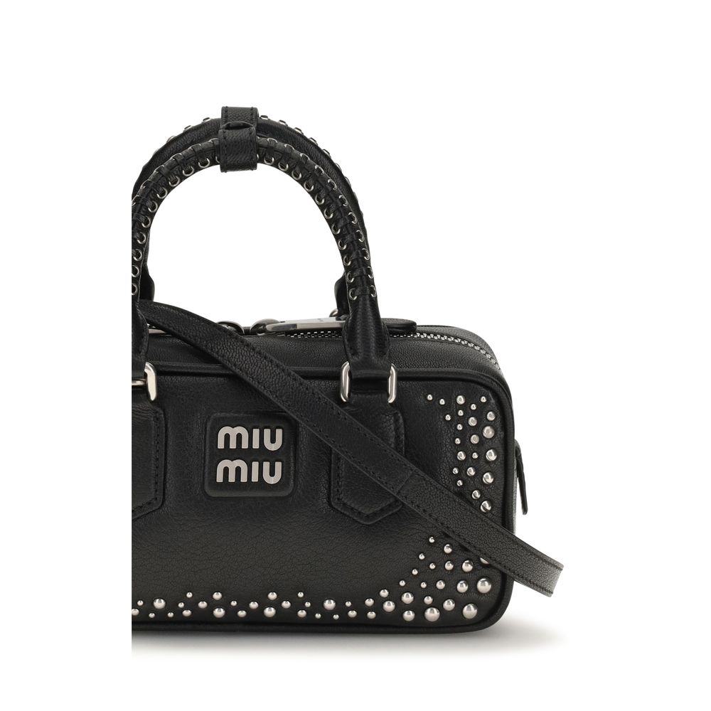 Miu Miu Black Calf Leather Shoulder Bag
