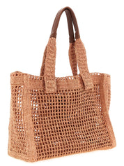 Chloé Pink Raffia Handbags