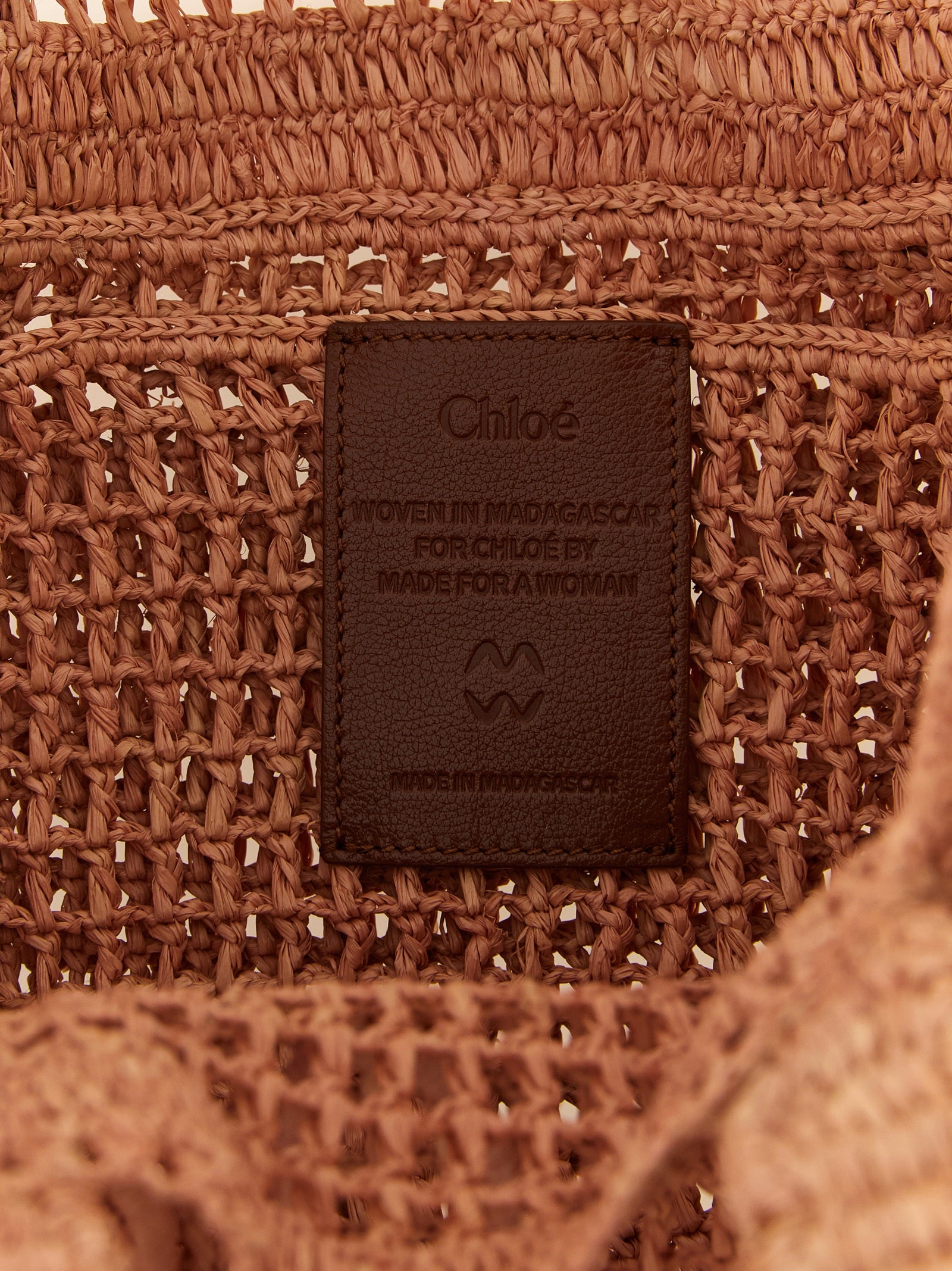Chloé Pink Raffia Handbags