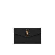 Saint Laurent Black Leather Clutch Bag