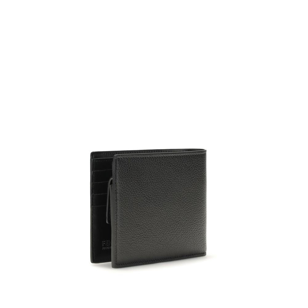 Fendi Black Calf Leather Wallets