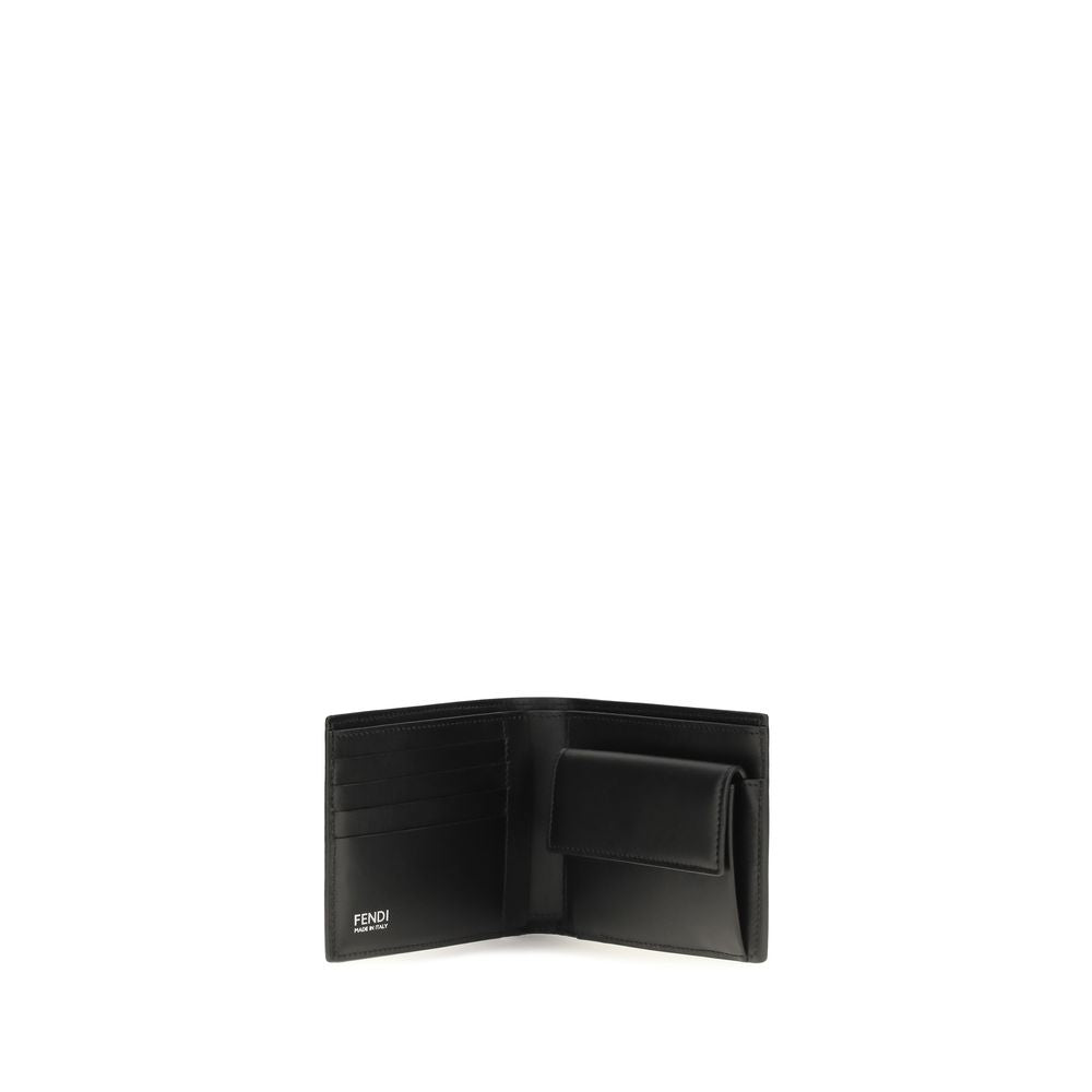 Fendi Black Calf Leather Wallets