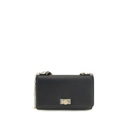 Fendi Black Calf Leather Chain Wallet