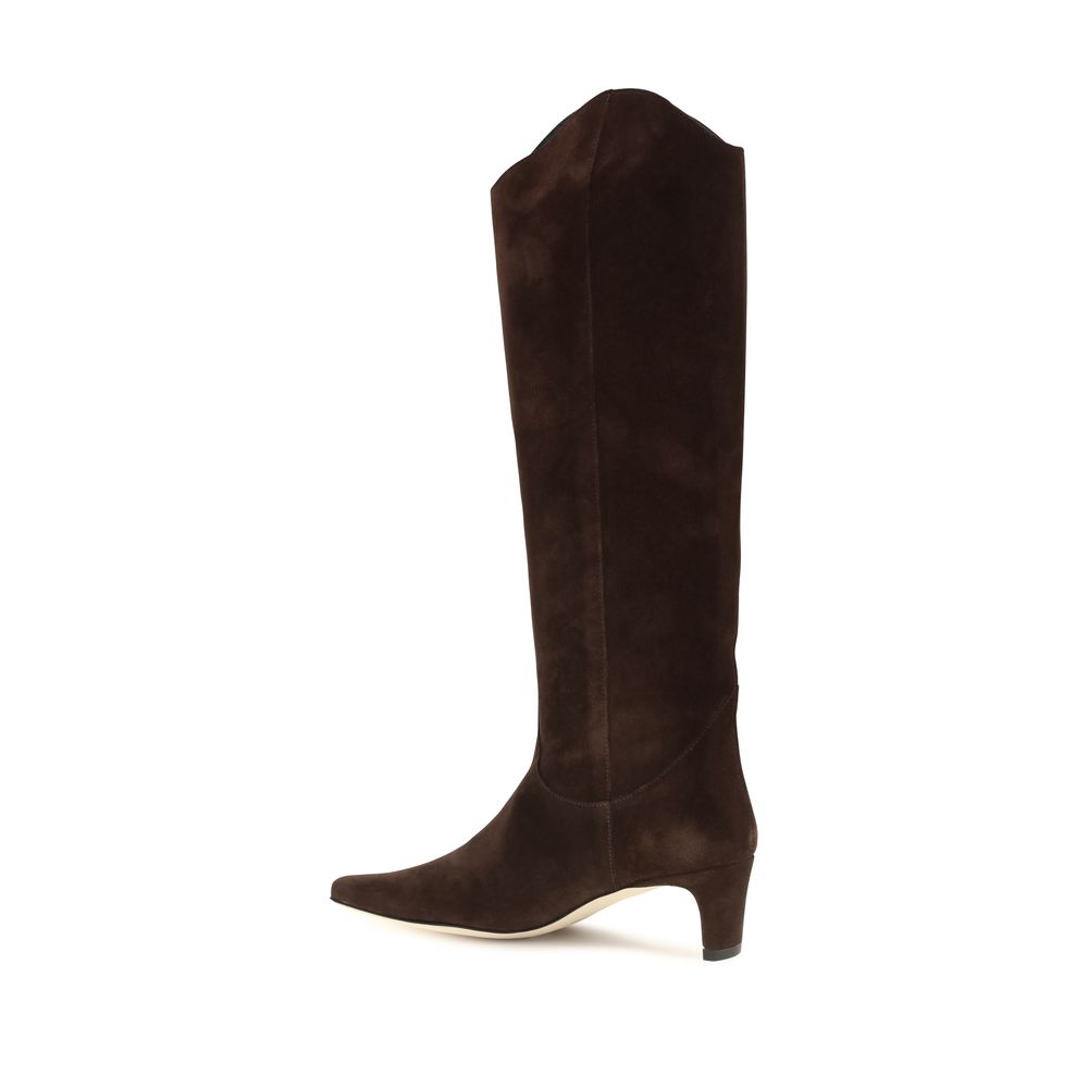 Staud Brown Calf Leather Boots