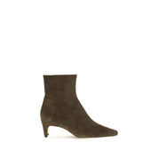 Staud Black Calf Leather Ankle Boots