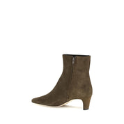 Staud Black Calf Leather Ankle Boots