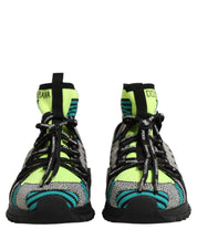 Dolce & Gabbana Multicolor Cotton, Polyester, Viscose, Lambskin, Calfskin Sneakers