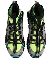 Dolce & Gabbana Multicolor Cotton, Polyester, Viscose, Lambskin, Calfskin Sneakers