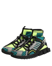 Dolce & Gabbana Multicolor Cotton, Polyester, Viscose, Lambskin, Calfskin Sneakers