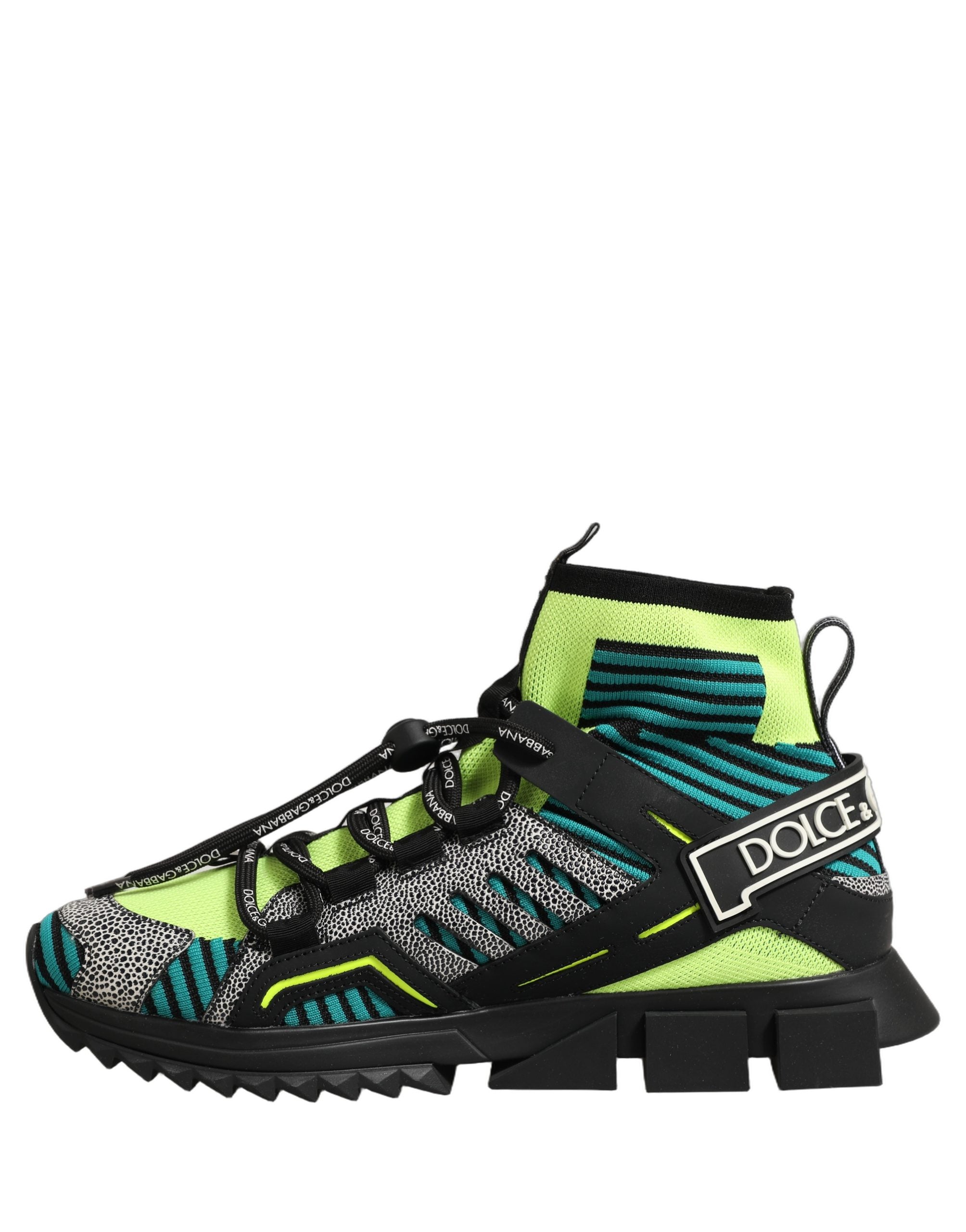 Dolce & Gabbana Multicolor Cotton, Polyester, Viscose, Lambskin, Calfskin Sneakers
