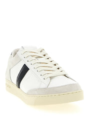 Tom Ford White/Black Leather Low Top Sneakers
