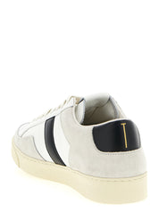 Tom Ford White/Black Leather Low Top Sneakers
