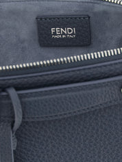 Fendi Blue Calfskin Clutch Bag