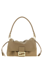 Fendi Beige Lamb Leather Shoulder Bag
