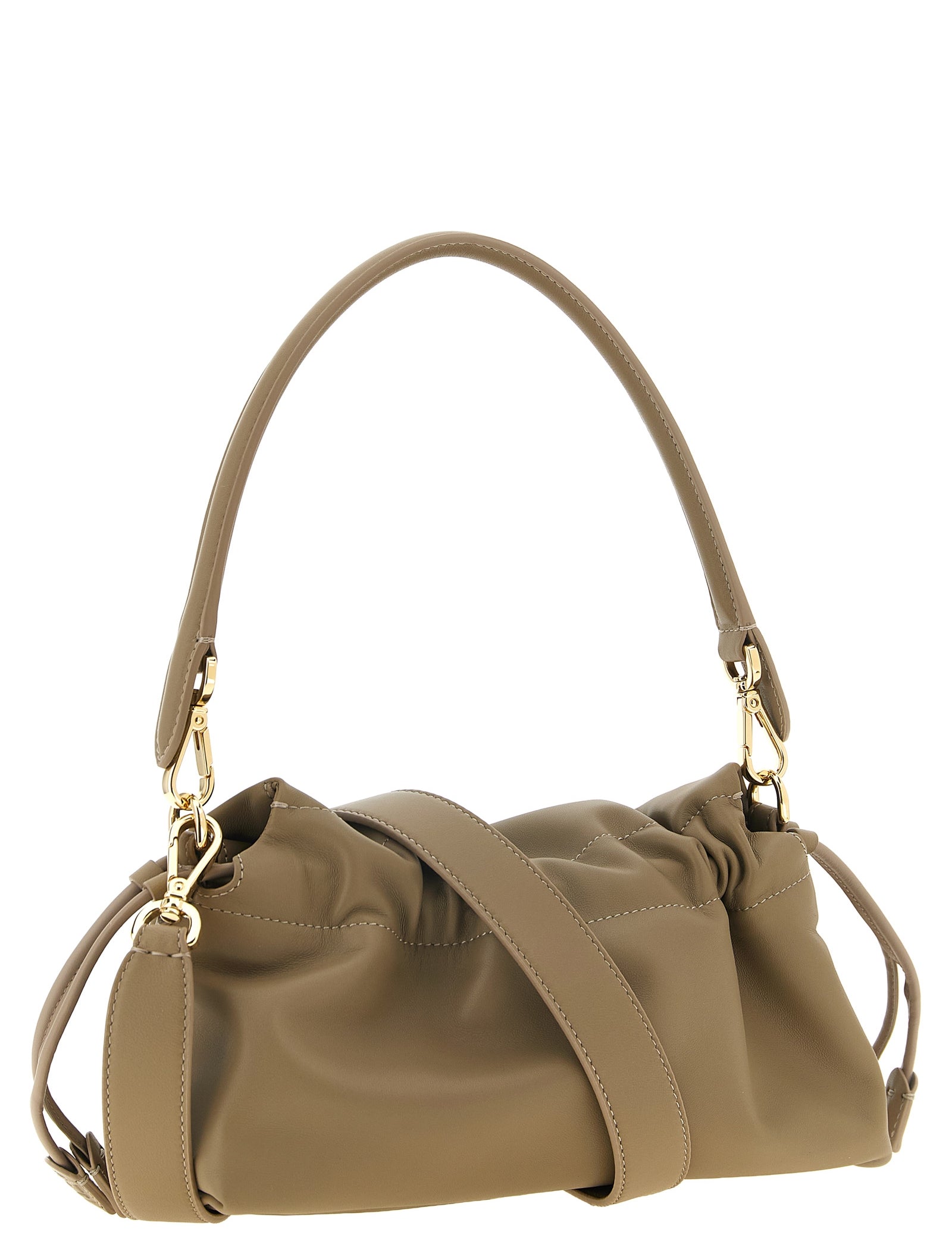 Fendi Beige Lamb Leather Shoulder Bag